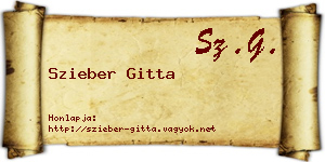 Szieber Gitta névjegykártya
